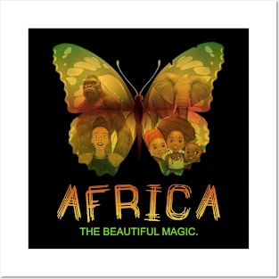 Africa The Beautiful Magic - Adorable African American Butterfly Posters and Art